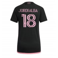 Maglia Calcio Inter Miami Jordi Alba #18 Seconda Divisa Donna 2024-25 Manica Corta